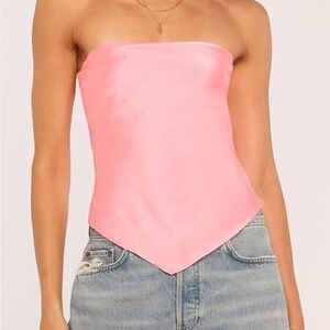 Pink Strapless Women's Top